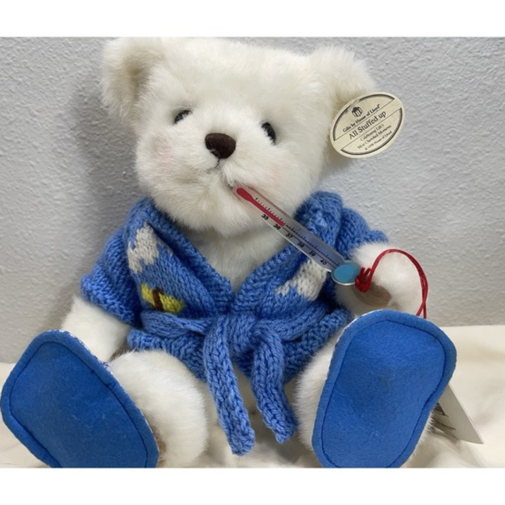 '98 Russ "All Stuffed Up" Get Well‎ Soon Bear. Tags Attached . Gift . Collection